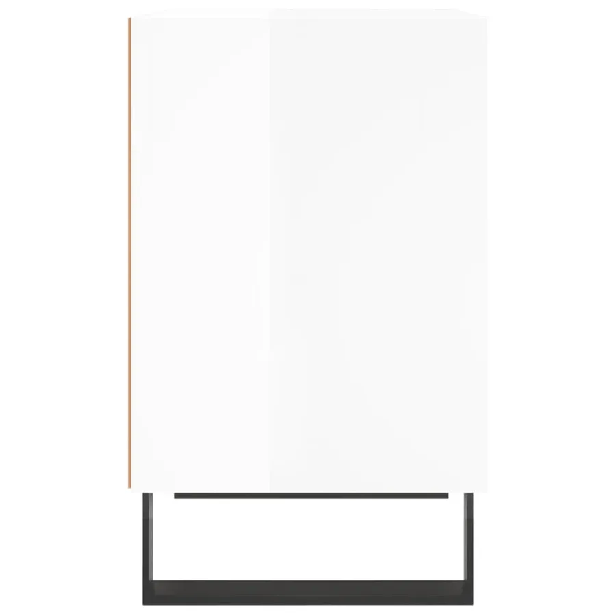 Tables de chevet 2pcs blanc brillant 40x30x50cm bois ingénierie - 6