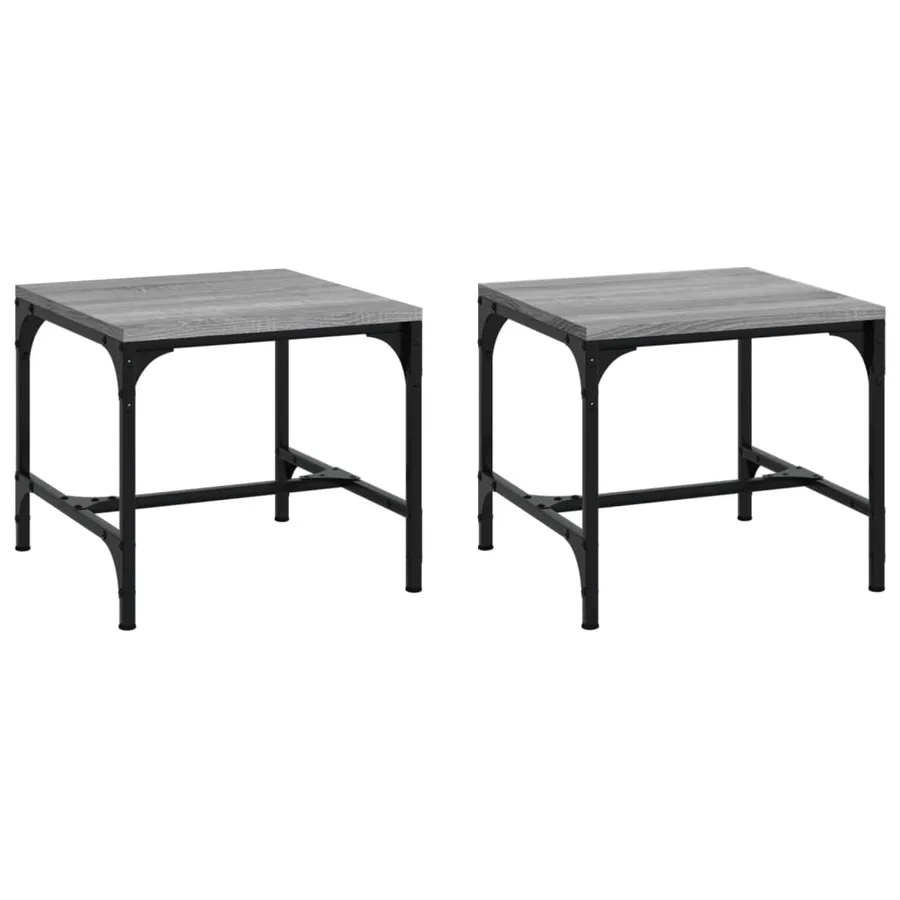 Tables d'appoint 2pcs Sonoma gris 40x40x35 cm Bois d'ingénierie - 2