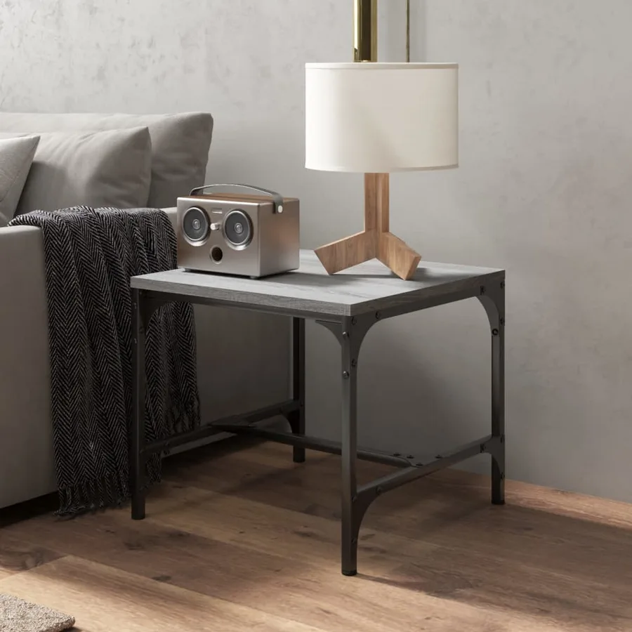 Tables d'appoint 2pcs Sonoma gris 40x40x35 cm Bois d'ingénierie - 4