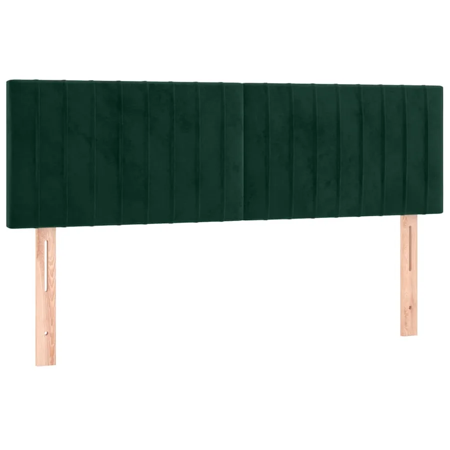 Tête de lit à LED Vert foncé 144x5x78/88 cm Velours - 4