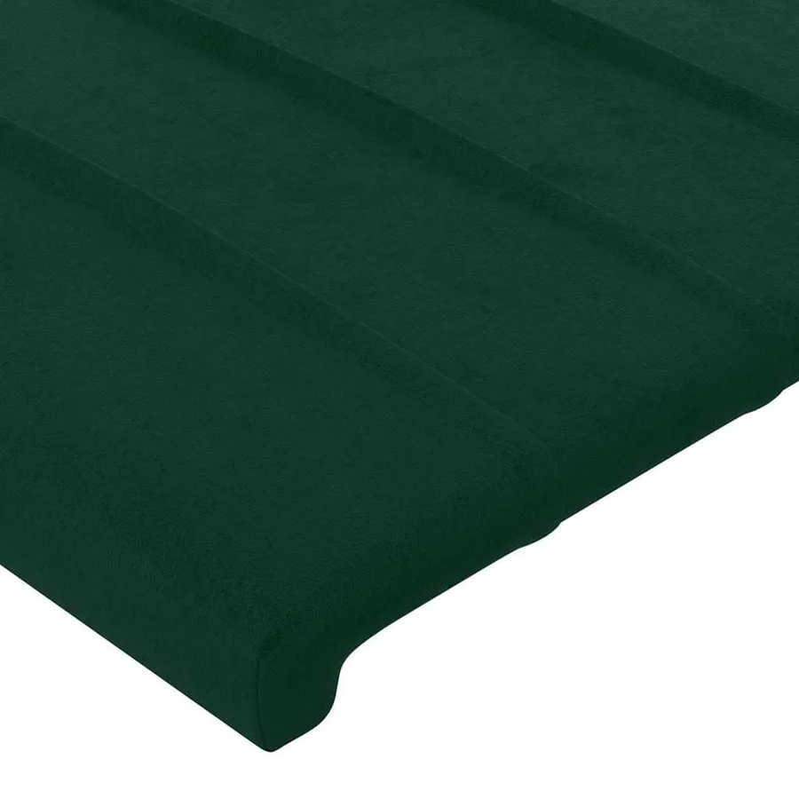 Tête de lit à LED Vert foncé 144x5x78/88 cm Velours - 5