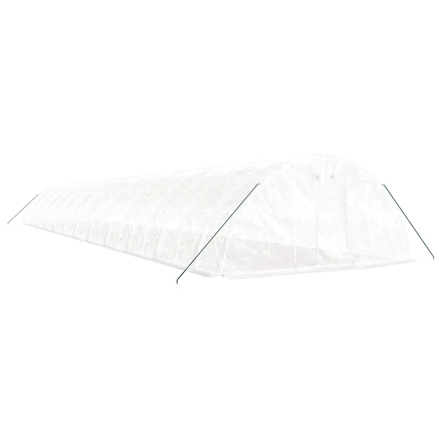 Serre avec cadre en acier blanc 120 m² 24x5x2,3 m - 3