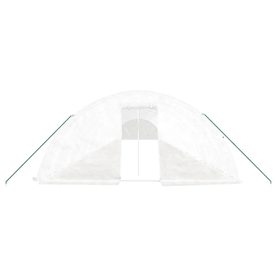 Serre avec cadre en acier blanc 120 m² 24x5x2,3 m - 4
