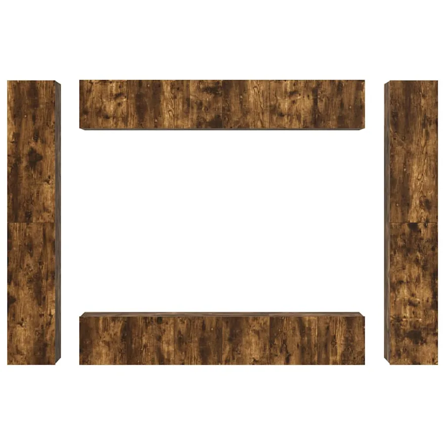Ensemble de meubles TV 10 pcs Chêne fumé Bois d'ingénierie - 6