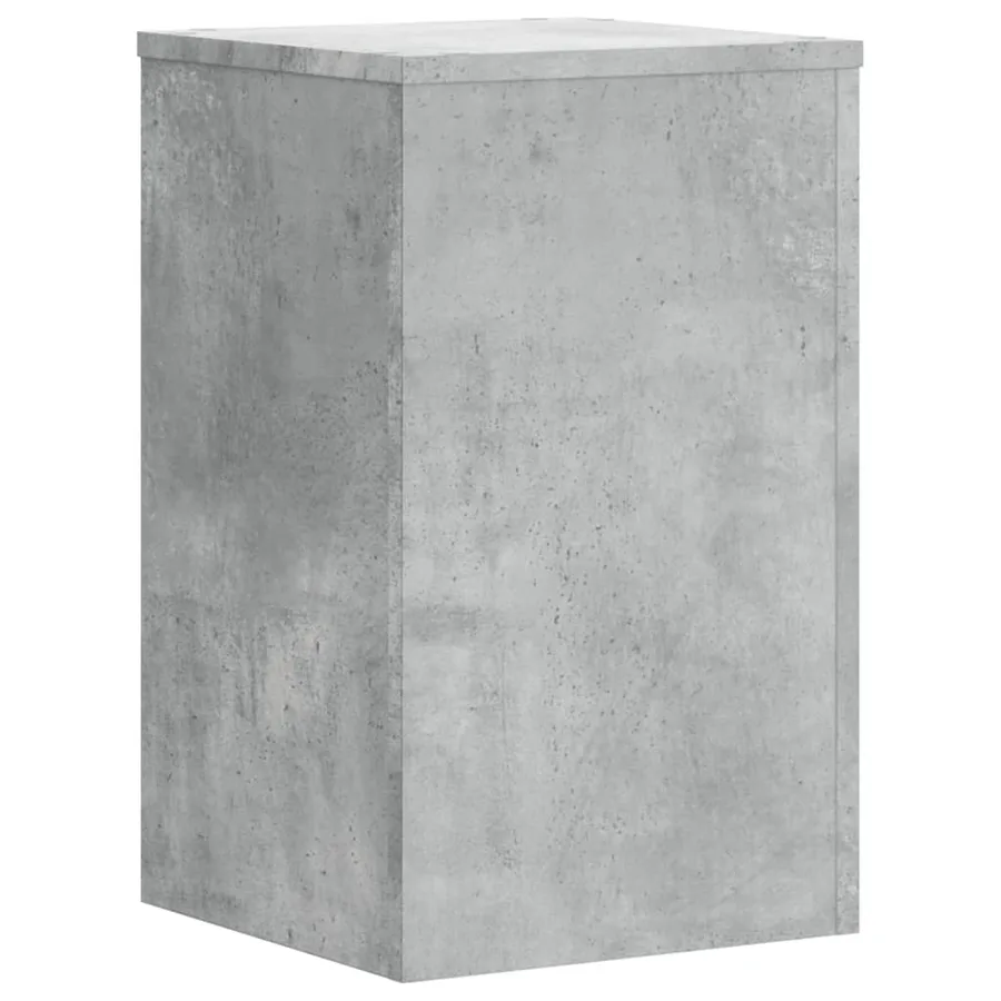 Supports pour plantes 2 pcs gris béton bois d'ingénierie - 3