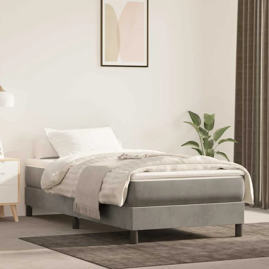 Matelas à ressorts ensachés 80 x 160 cm Gris clair
