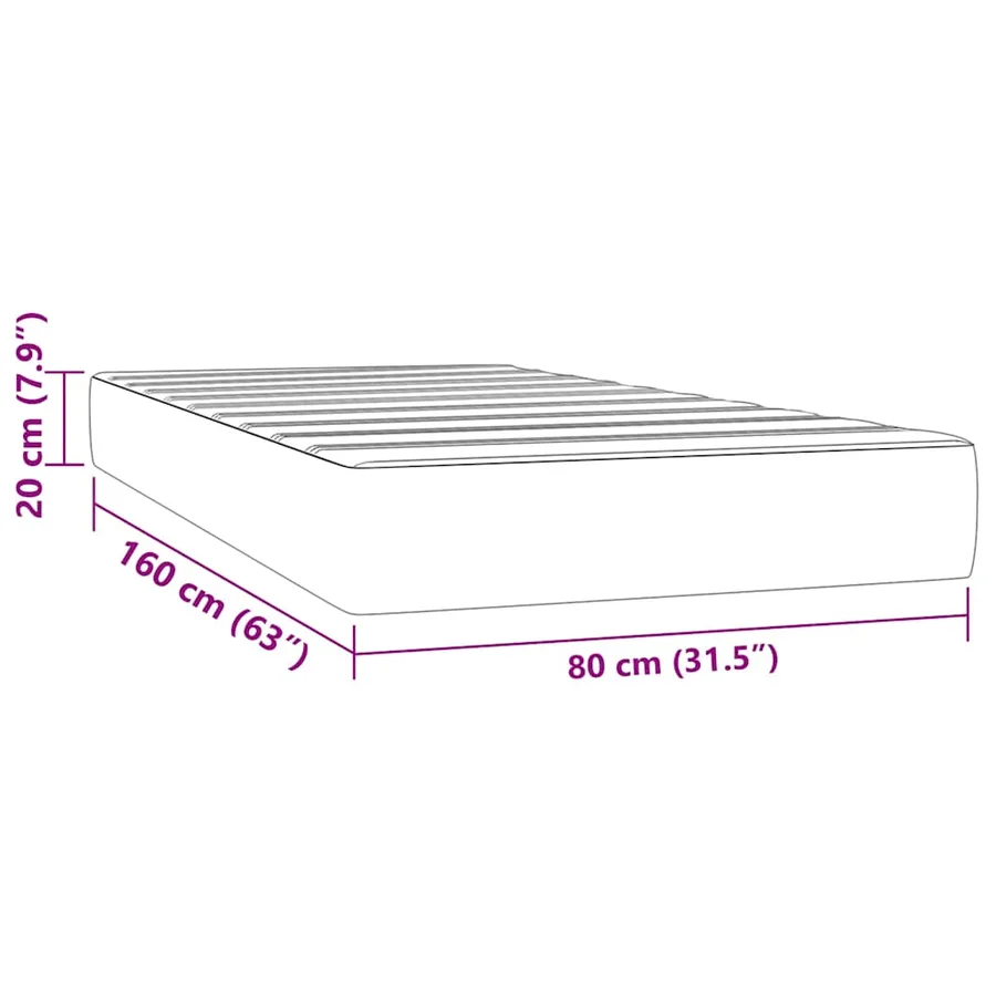 Matelas à ressorts ensachés 80 x 160 cm Gris clair - 7