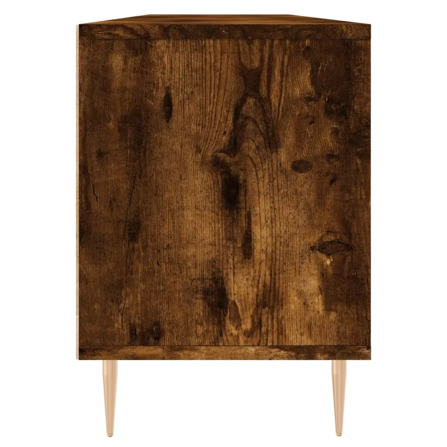 Meuble TV chêne fumé 150x30x44,5 cm bois d'ingénierie - 7