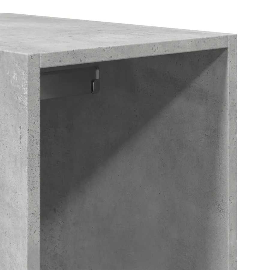 Garde-robe gris béton 30x50x200 cm bois d'ingénierie - 8