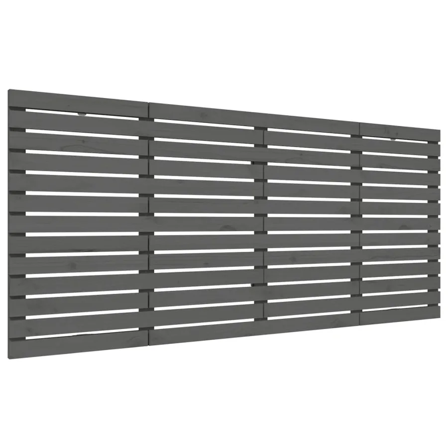 Tête de lit murale Gris 166x3x91,5 cm Bois massif de pin - 2