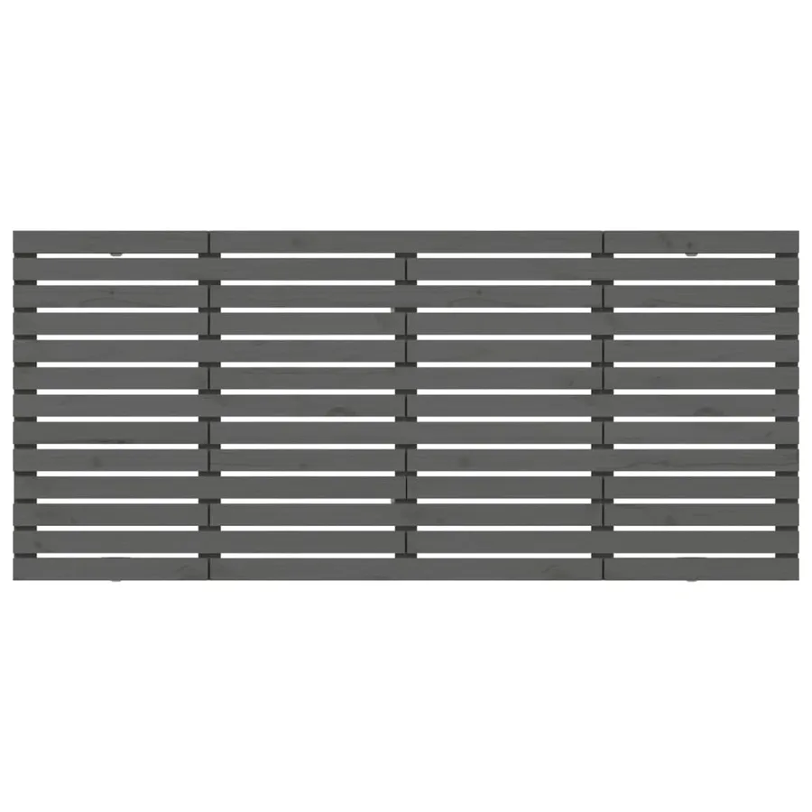 Tête de lit murale Gris 166x3x91,5 cm Bois massif de pin - 4