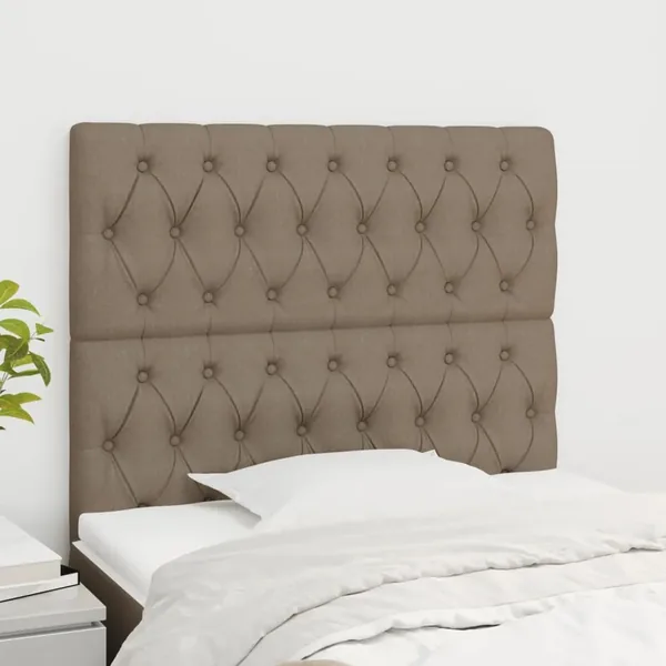Tête de lit Taupe 100x7x118/128 cm Tissu