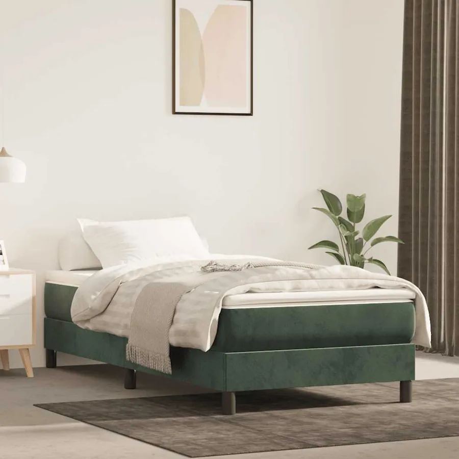 Matelas à ressorts ensachés 100 x 210 cm Vert foncé