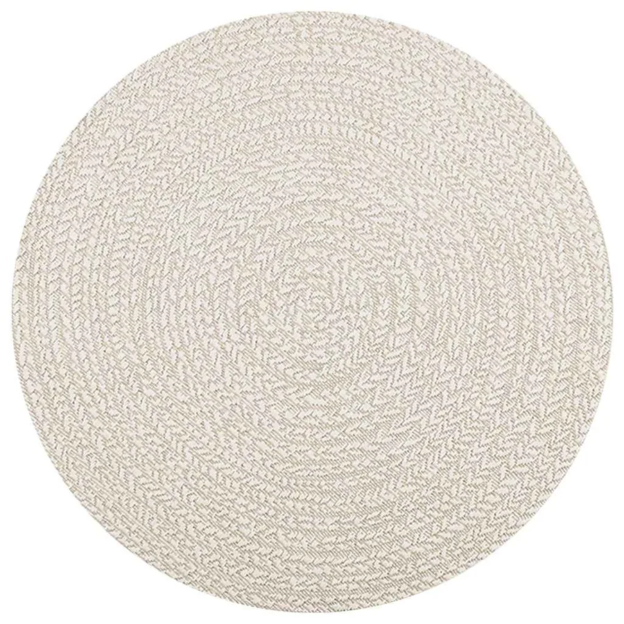 Tapis ZIZUR crème Ø 120cm aspect de jute intérieur et extérieur - 3