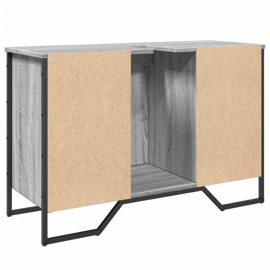 Armoire lavabo de salle de bain sonoma gris 91x35x60 cm - 6