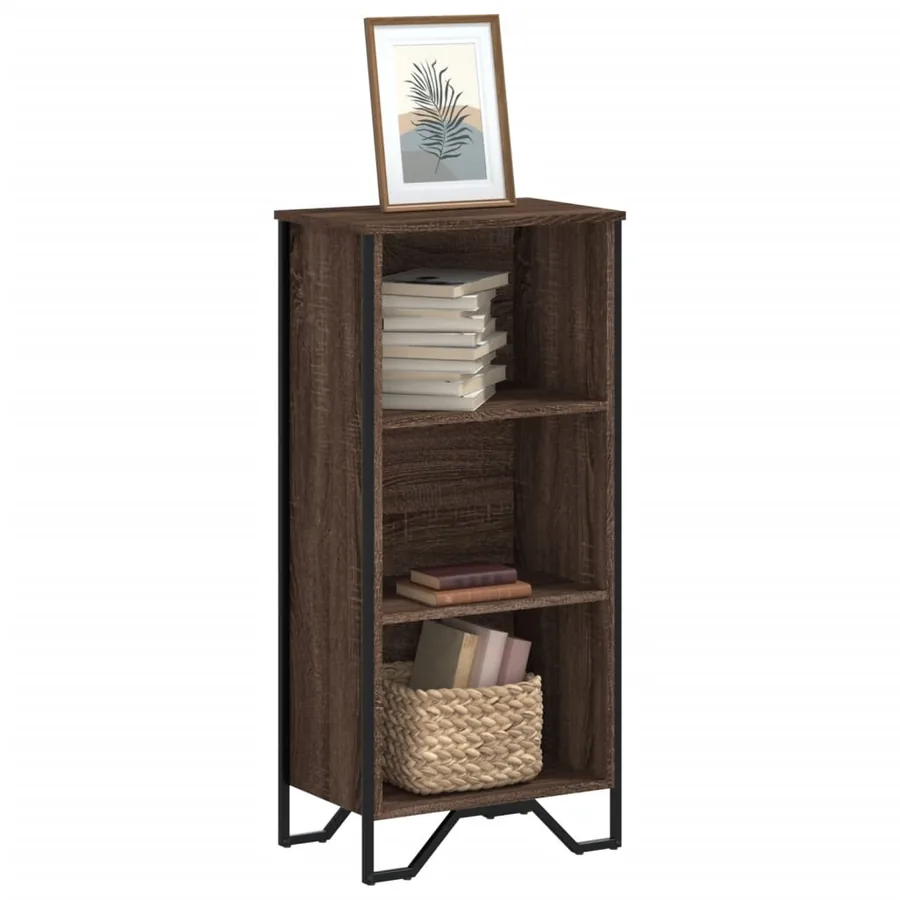 Bibliothèque chêne marron 50x31x106 cm bois d'ingénierie