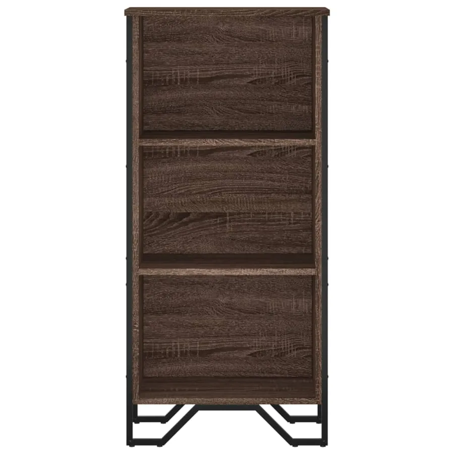 Bibliothèque chêne marron 50x31x106 cm bois d'ingénierie - 4