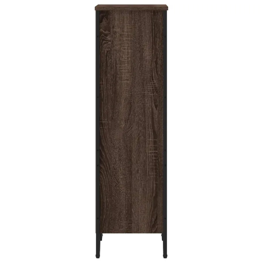 Bibliothèque chêne marron 50x31x106 cm bois d'ingénierie - 5