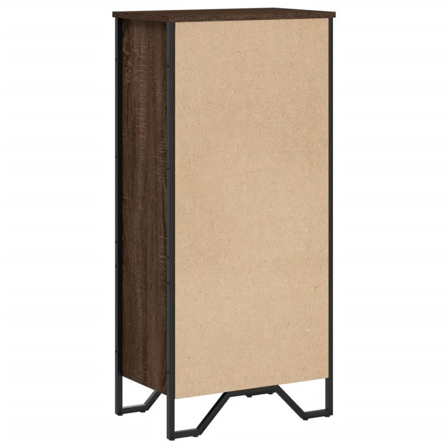 Bibliothèque chêne marron 50x31x106 cm bois d'ingénierie - 6