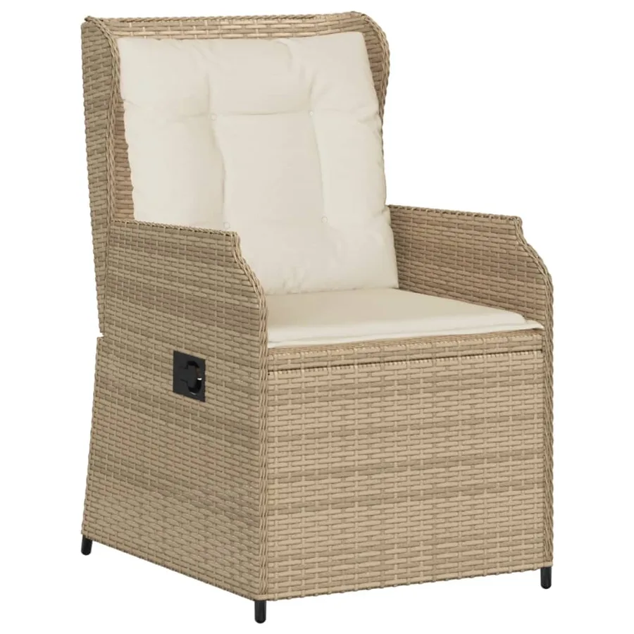 Salon de jardin avec coussins 5 pcs beige résine tressée - 3
