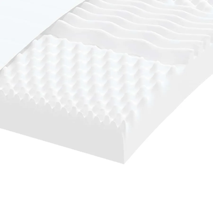 Matelas en mousse blanc 80x220 cm 7 zones dureté 20 ILD - 6