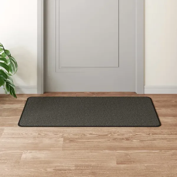 Tapis de couloir aspect sisal anthracite 50x100 cm