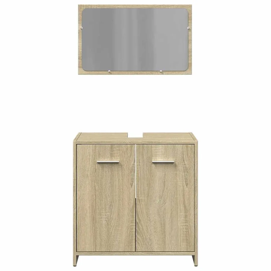 Ensemble de meubles de salle de bain 2 pcs chêne sonoma - 4