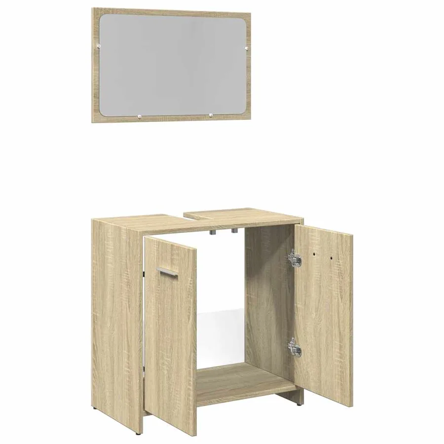 Ensemble de meubles de salle de bain 2 pcs chêne sonoma - 5