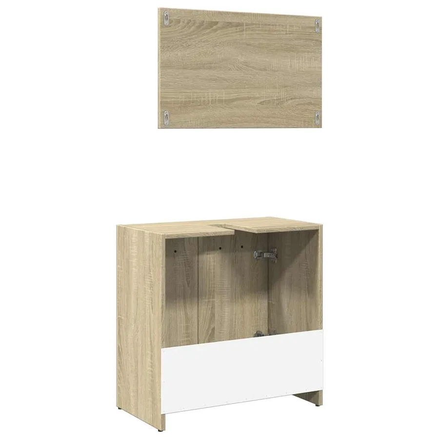 Ensemble de meubles de salle de bain 2 pcs chêne sonoma - 7