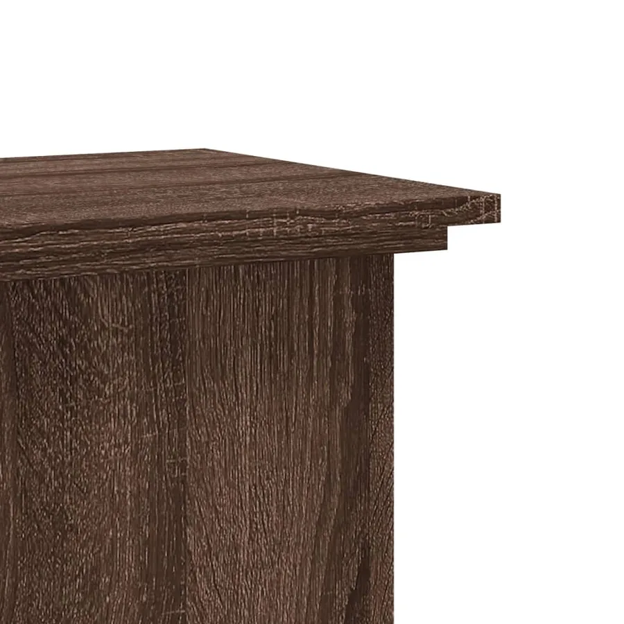 Support pour plantes chêne marron 33x33x60 cm bois d'ingénierie - 6