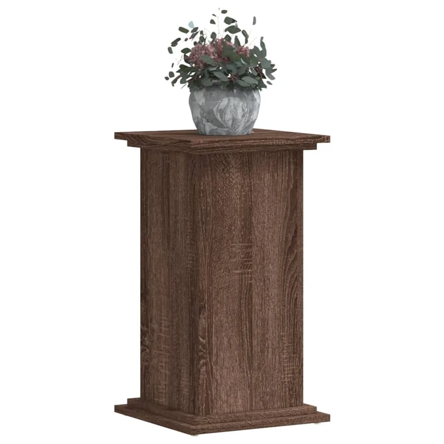 Support pour plantes chêne marron 33x33x60 cm bois d'ingénierie - 7