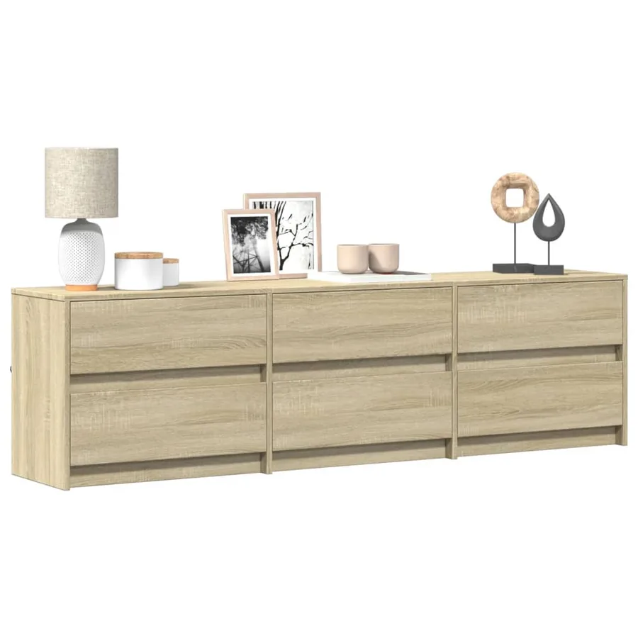 Meuble TV avec LED chêne sonoma 180x34x50 cm bois d'ingénierie