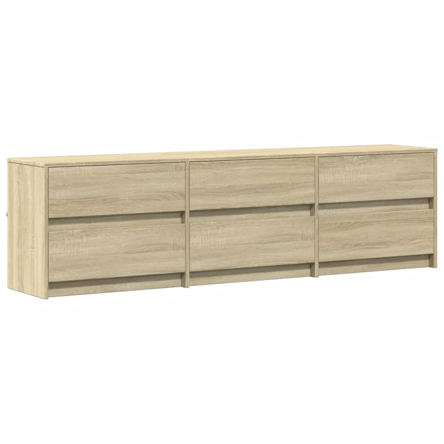 Meuble TV avec LED chêne sonoma 180x34x50 cm bois d'ingénierie - 3