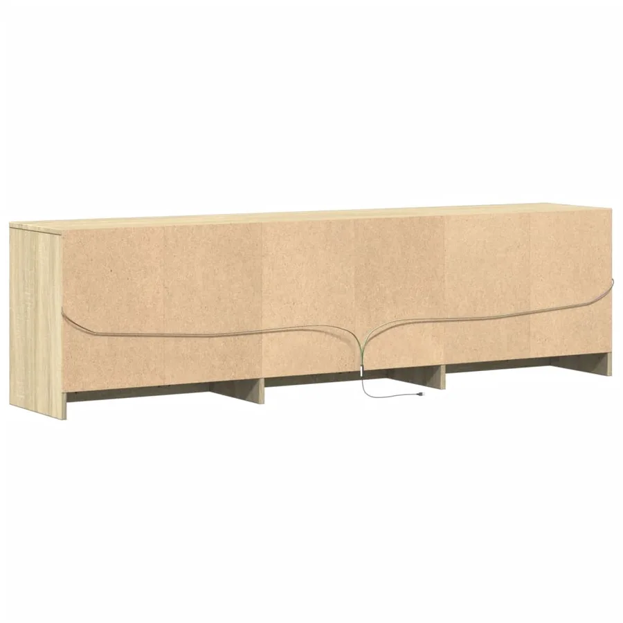 Meuble TV avec LED chêne sonoma 180x34x50 cm bois d'ingénierie - 9
