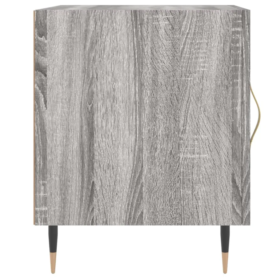 Table de chevet sonoma gris 40x40x50 cm bois d'ingénierie - 5