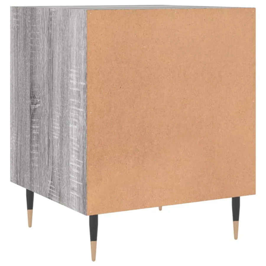 Table de chevet sonoma gris 40x40x50 cm bois d'ingénierie - 6