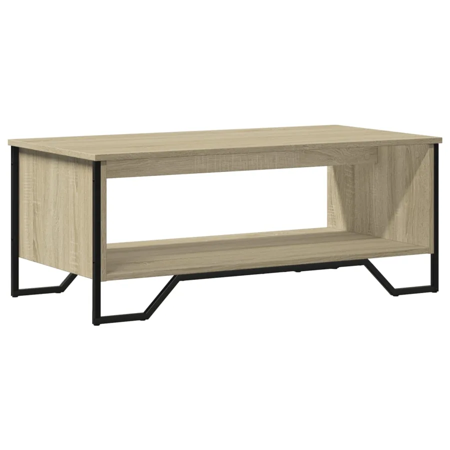 Table basse chêne sonoma 100x51x40 cm bois d'ingénierie - 7