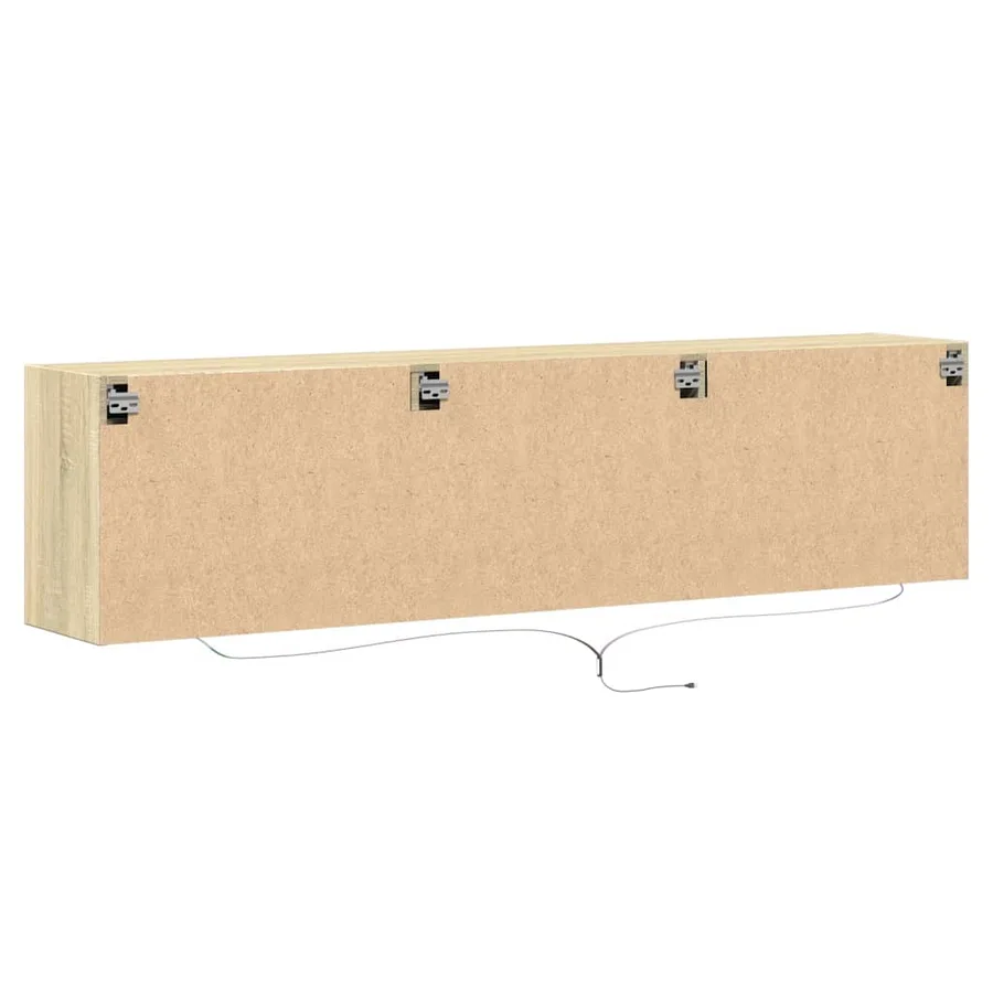 Meuble TV mural avec LED chêne sonoma 180x31x45 cm - 8
