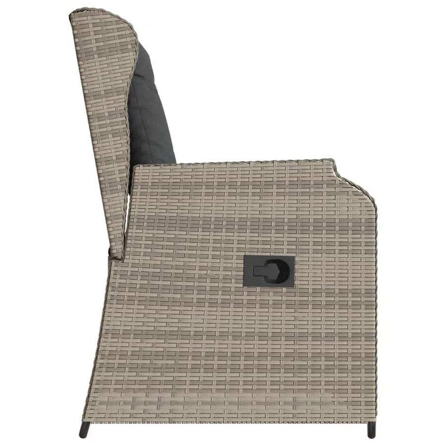 Chaises inclinables jardin lot de 2 et coussins résine tressée - 6