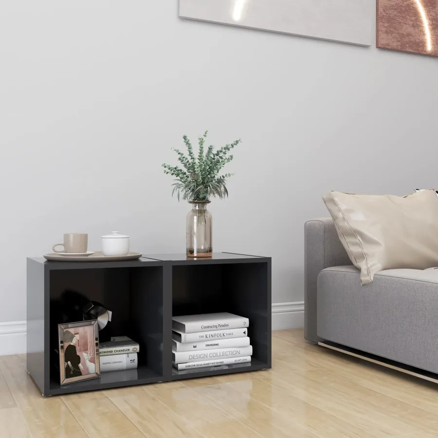 Meubles TV 2 pcs gris 37x35x37 cm bois d’ingénierie - 7
