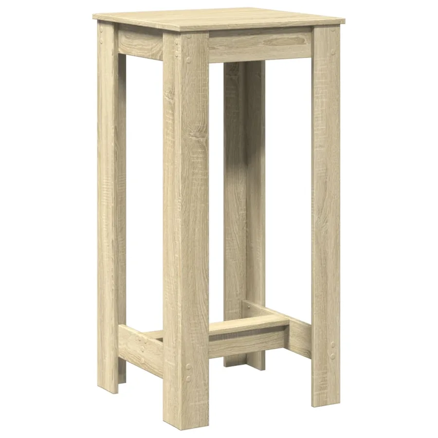 Table de bar chêne sonoma 51x50x103,5 cm bois d'ingénierie - 2