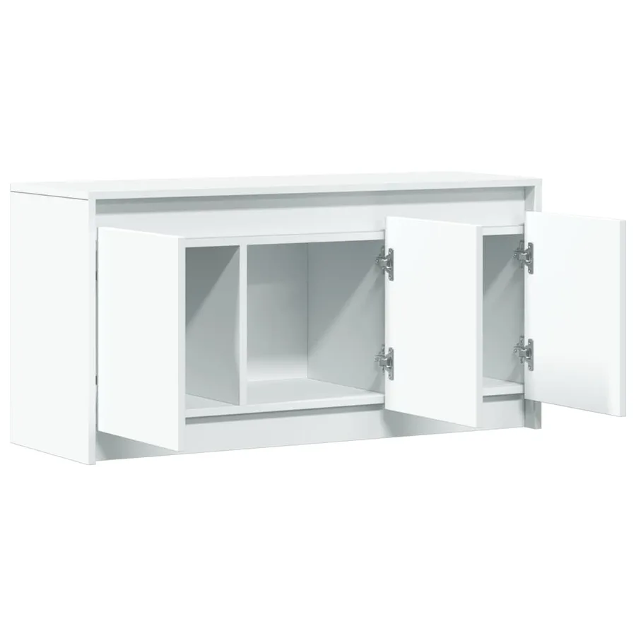 Meuble TV avec LED blanc 100x34x50 cm bois d'ingénierie - 9
