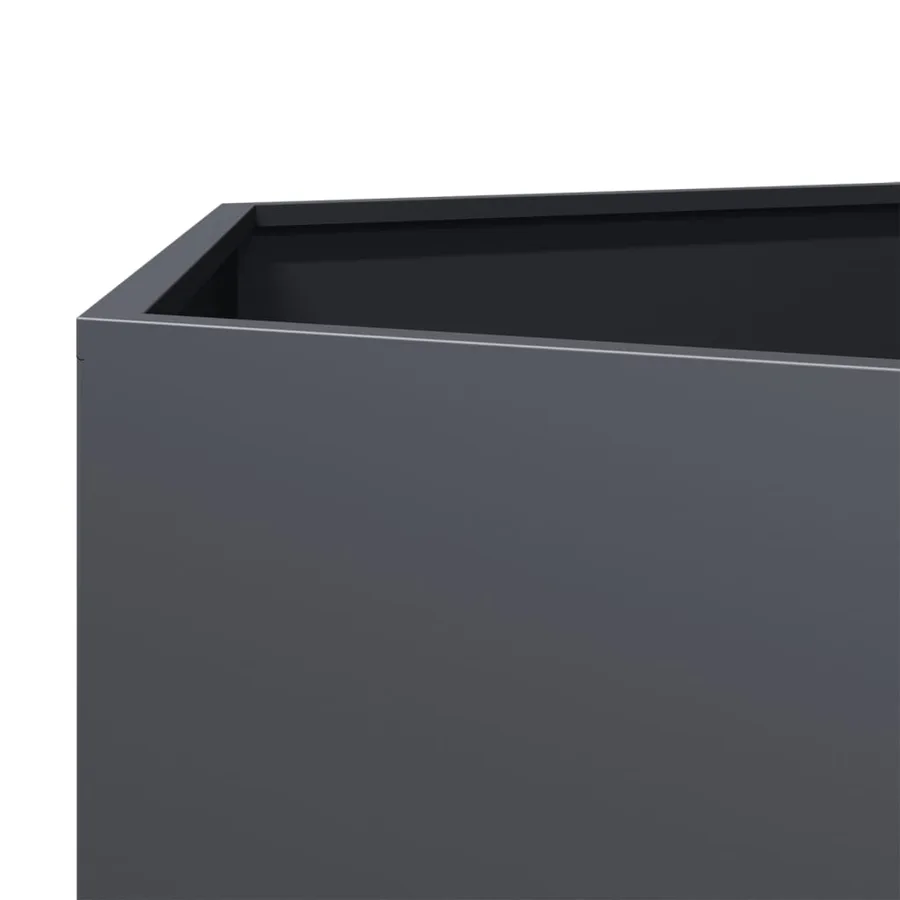 Jardinière anthracite hexagone 104x90x45 cm acier - 8