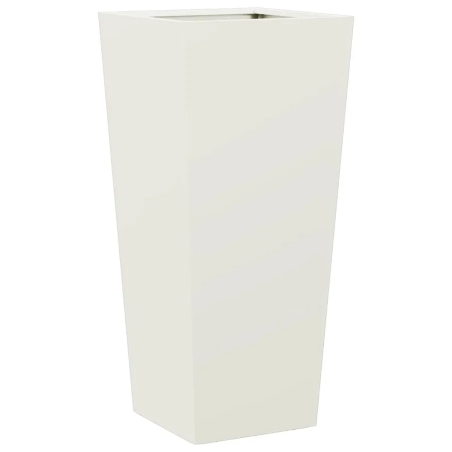 Jardinières 2 pcs blanc 35x35x75 cm acier - 6