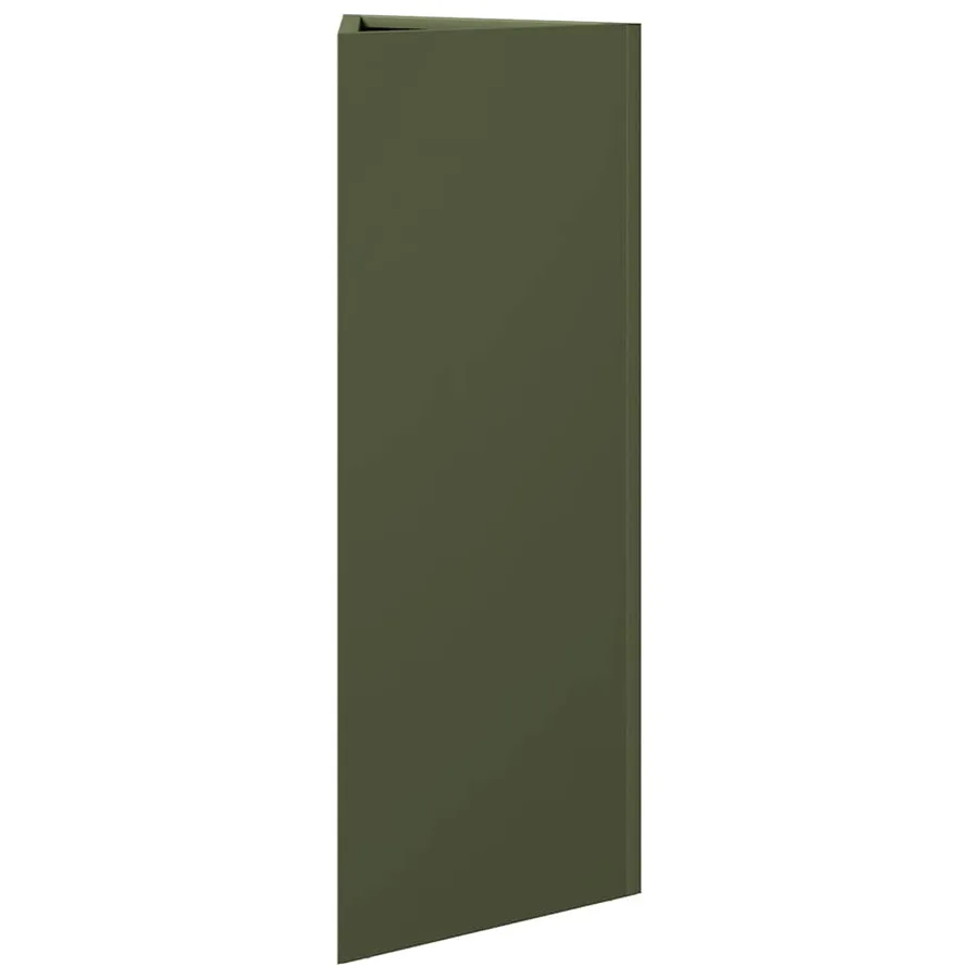Jardinières 2 pcs vert olive triangulaire 30x26x75 cm acier - 6