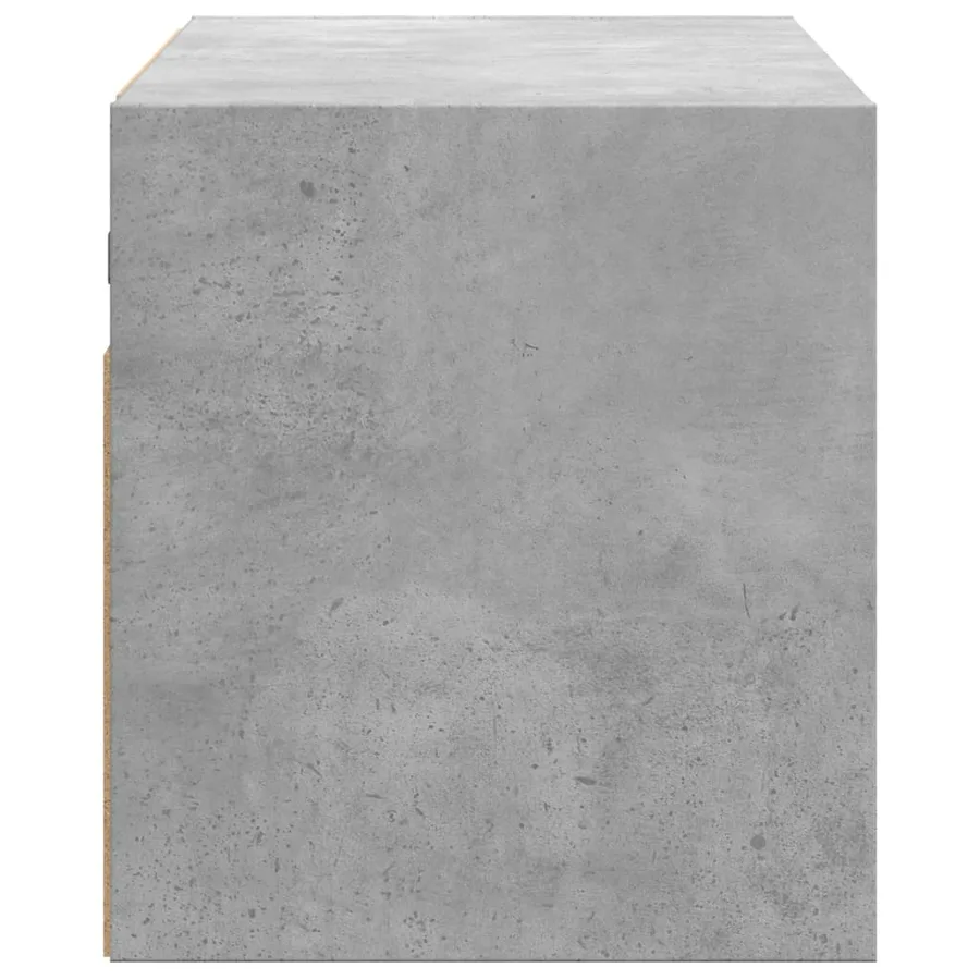 Meuble TV mural avec lumières LED gris béton 80x31x35 cm - 7
