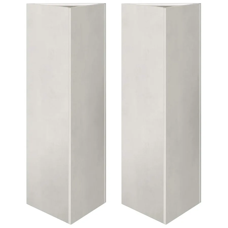 Jardinières 2 pcs triangulaire 30x26x75 cm acier inoxydable - 2