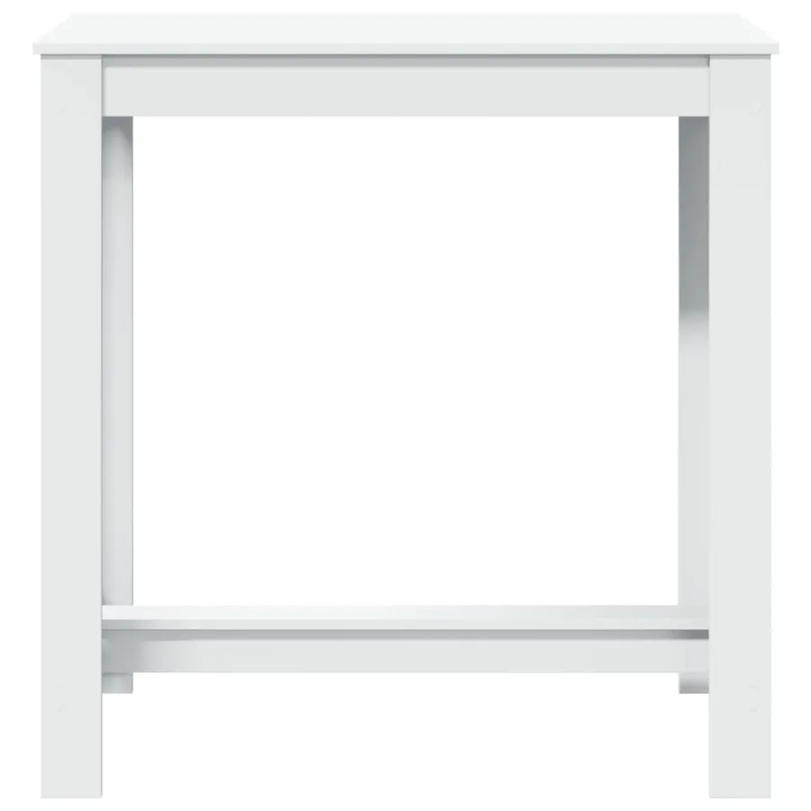Table de bar blanc 102x50x103,5 cm bois d'ingénierie - 4