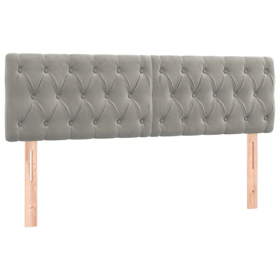 Sommier à lattes de lit et matelas Gris clair 140x200cm Velours - 6