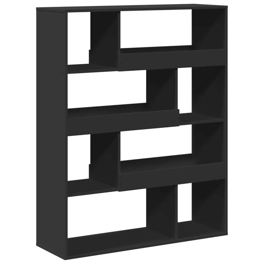 Bibliothèque noir 100x33x125,5 cm bois d'ingénierie - 2